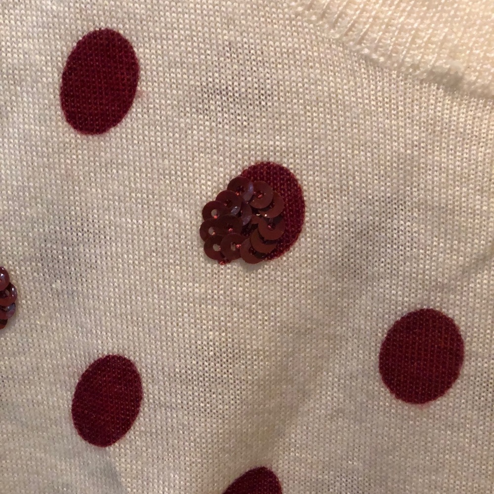 J. Crew Jackie Sequin Polka Dot Sweater Shell - Picture 5 of 5